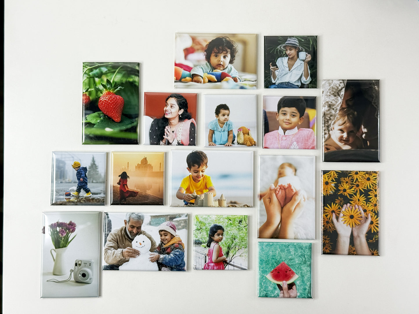 Custom Mixed Photo Magnets - Square and Rectangle